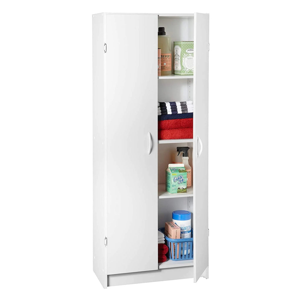 Adjustable 4 Shelf Pantry Cabinet, White S583793