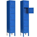 3-Tier Steel Locker 3 Doors Grey K868