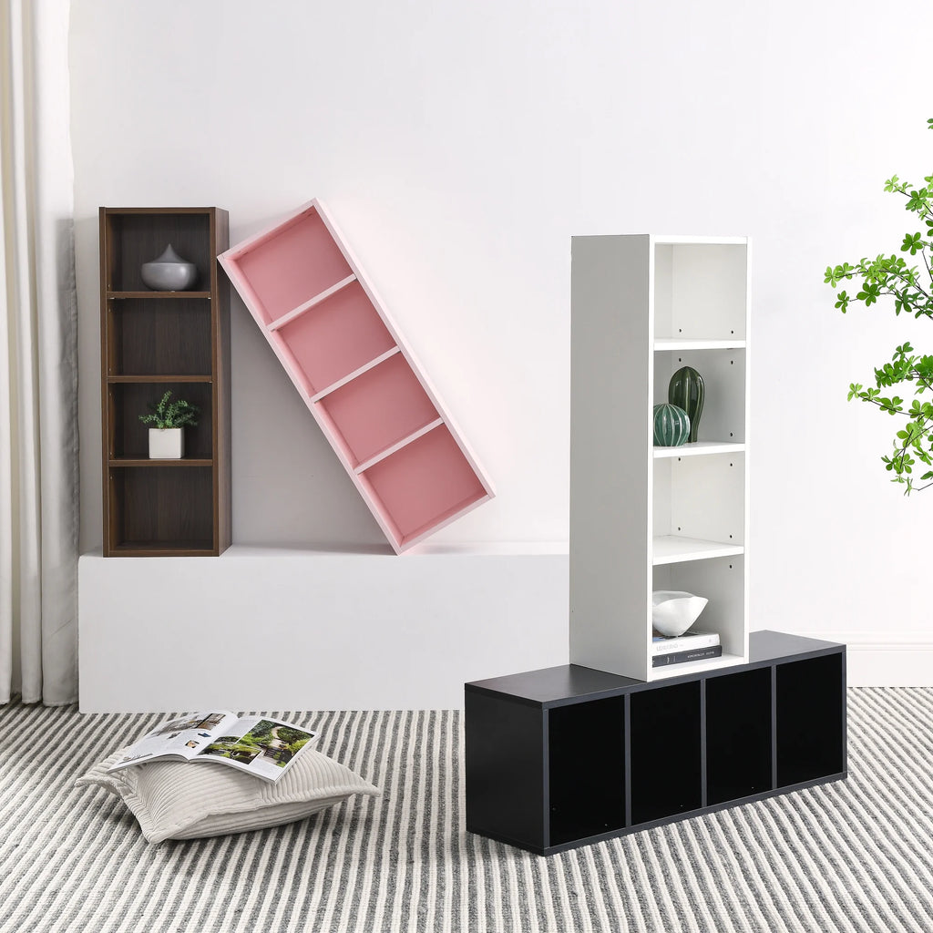 8-Tier Tall Narrow Bookcase with Adjustable Shelves K1382