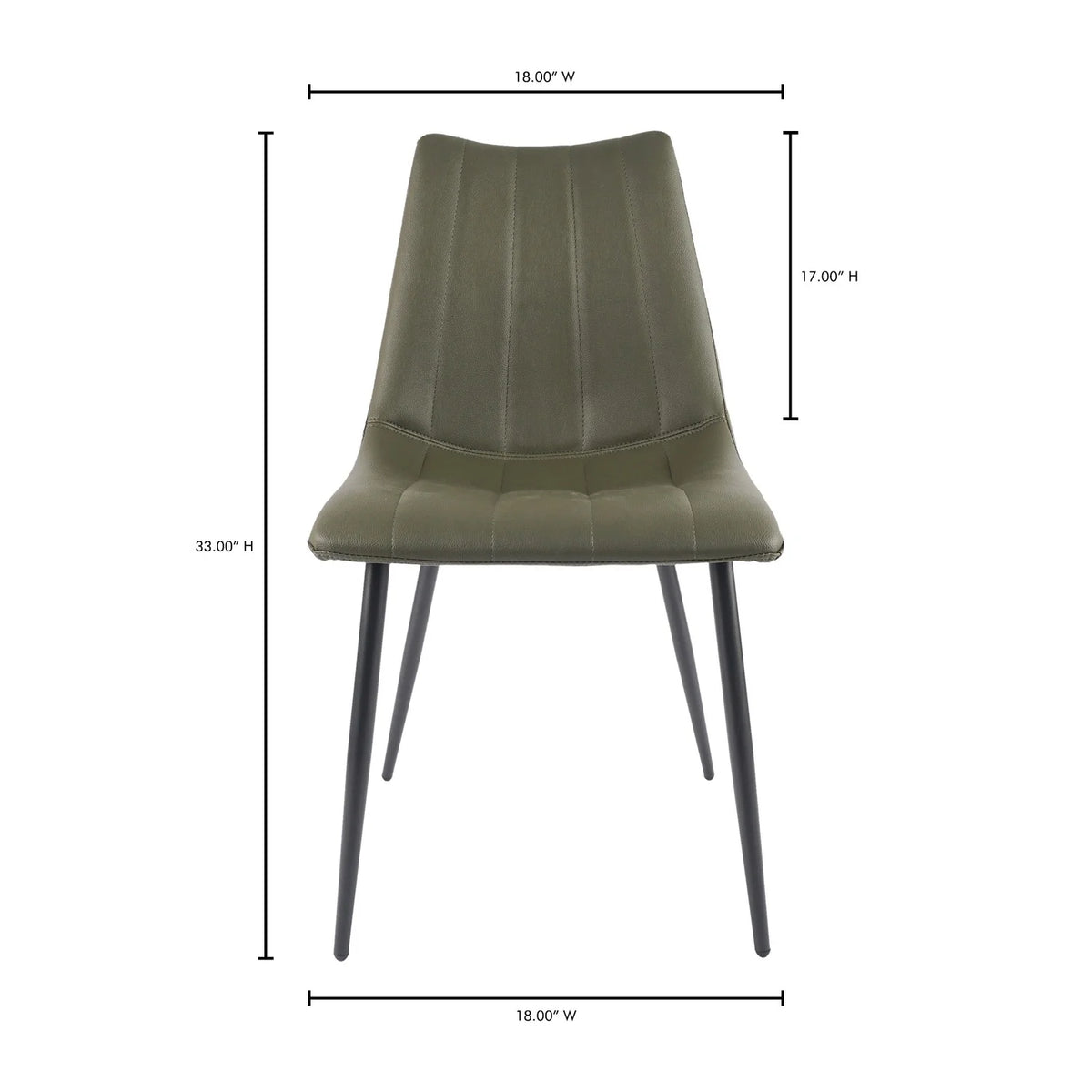 Dark Green Dining Chair Set Of 2 W830