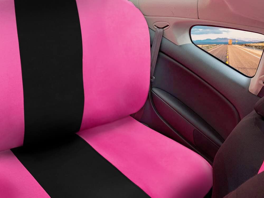 Pink Black Low Back Seat Covers Pack of 2 B543712