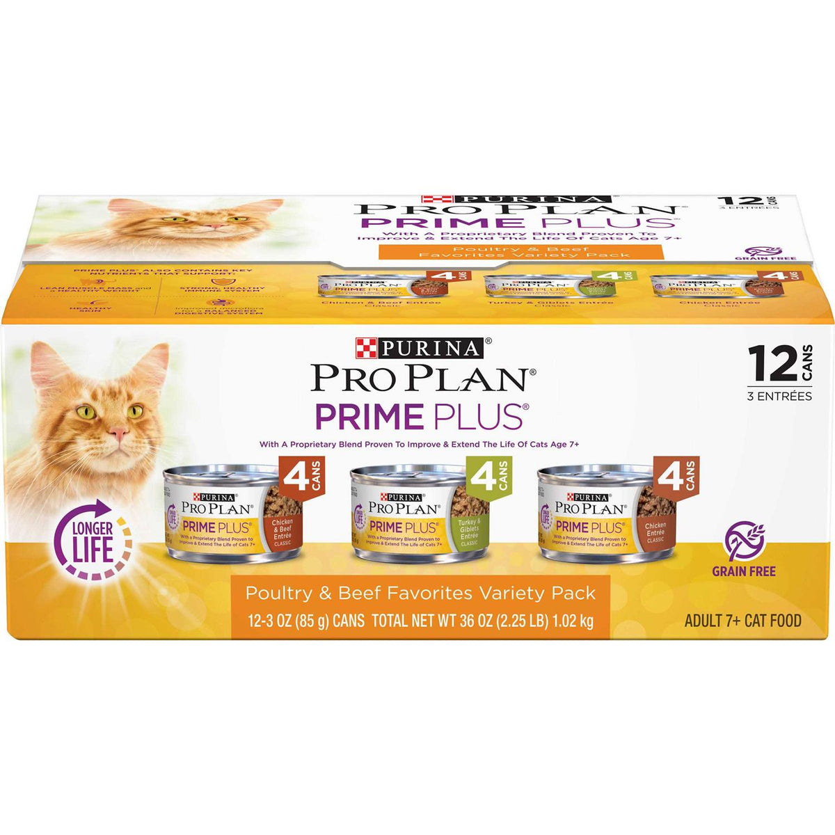 Grain Free Senior Wet Cat Food Variety Pack Pate H373