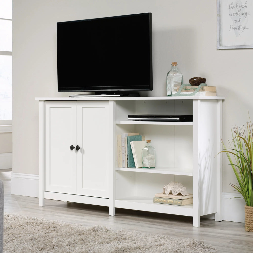 Soft White Storage Console TV Stand C890