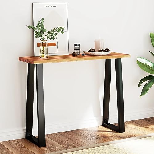 Solid Wood Acacia Console Table with Live Edge W52743