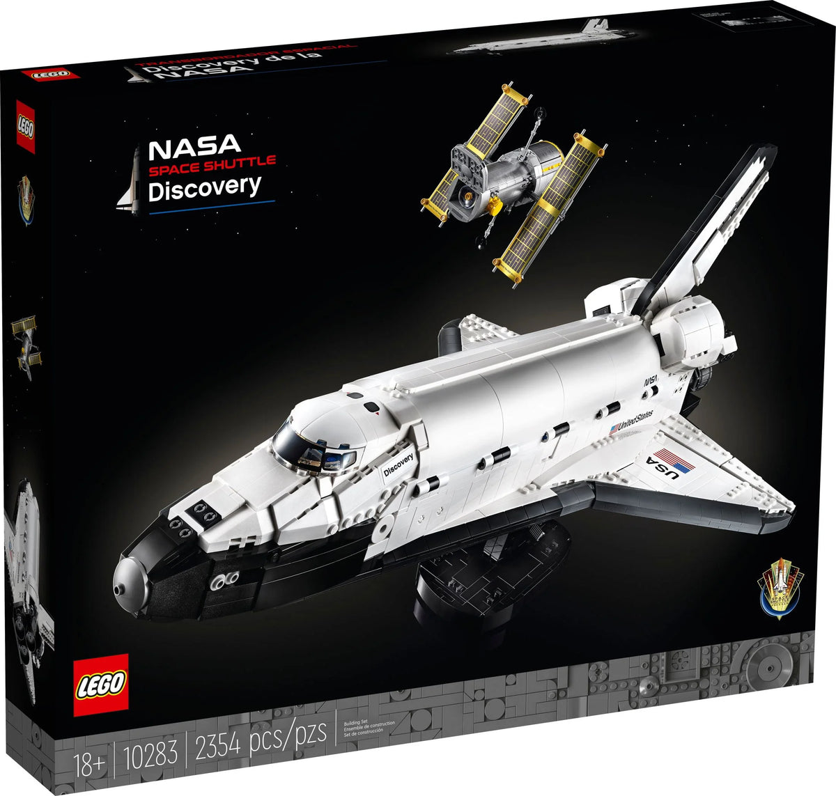 LEGO Icons NASA Space Shuttle Discovery Model Building Kit with Hubble Telescope V90615