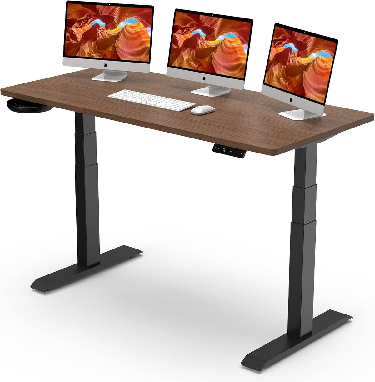 Dual Motor Electric Standing Desk, 48x24, 3-Stage Adjustable Height, White H76639