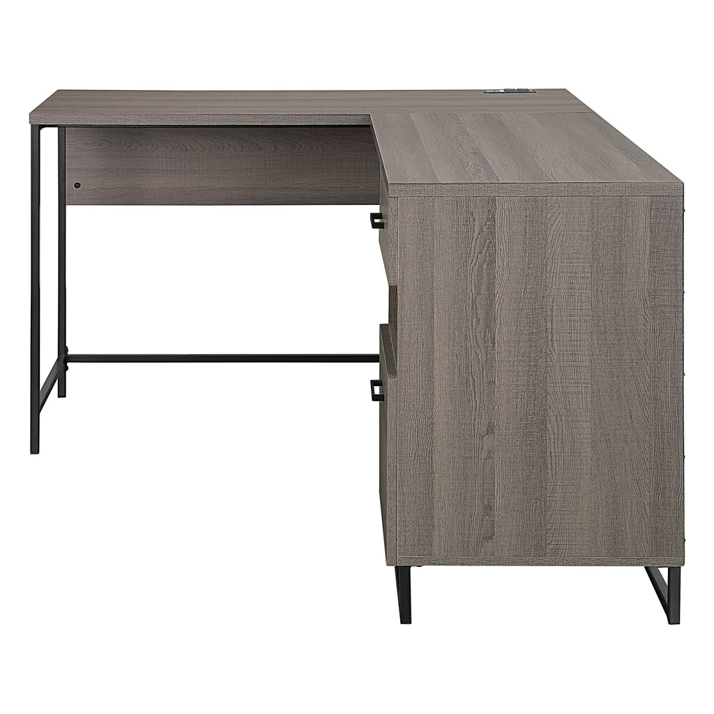 L-Shape Desk with Power and Storage G633