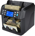 Mixed Denomination Bill Counter 2 Pocket Sorter Counterfeit Detector Y449055