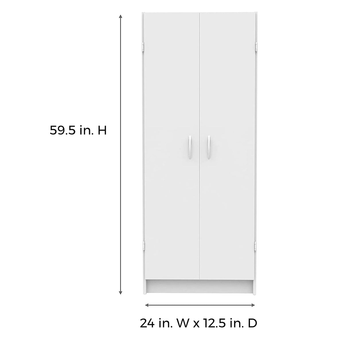 Adjustable 4 Shelf Pantry Cabinet, White S583793