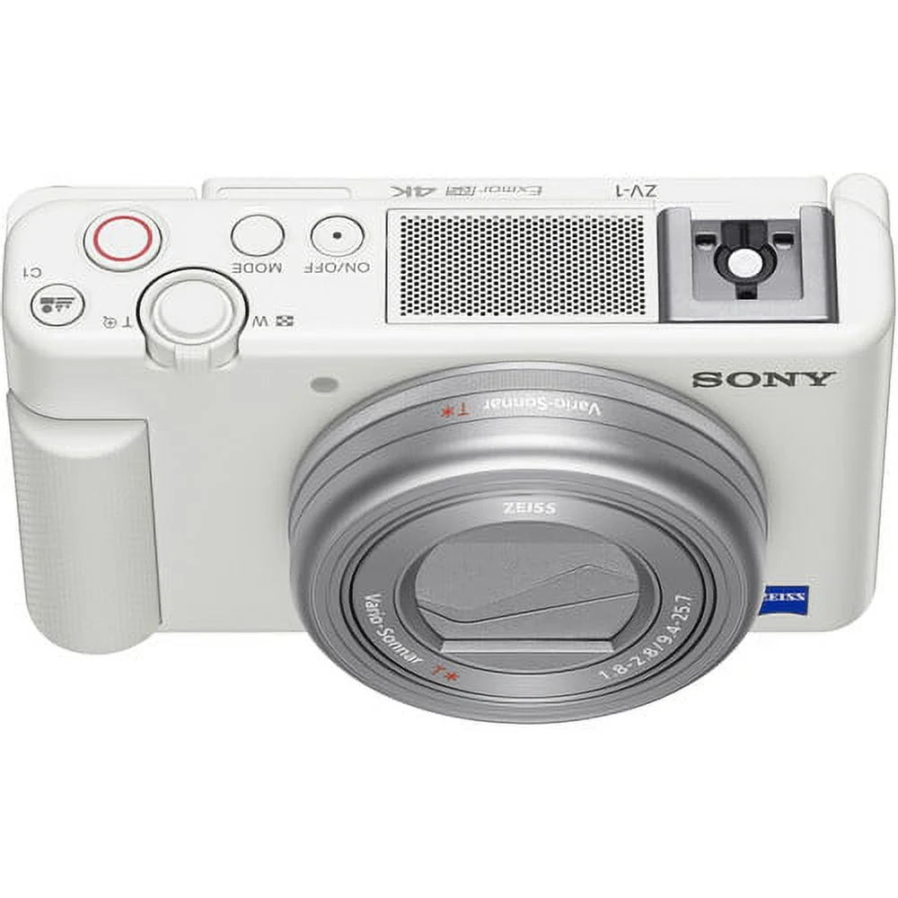 White Compact Digital 4K Camera Bundle O7431