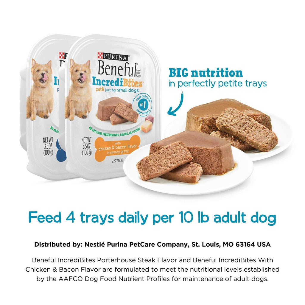 Steak & Chicken Pate Wet Small Dog Food Trays O2875