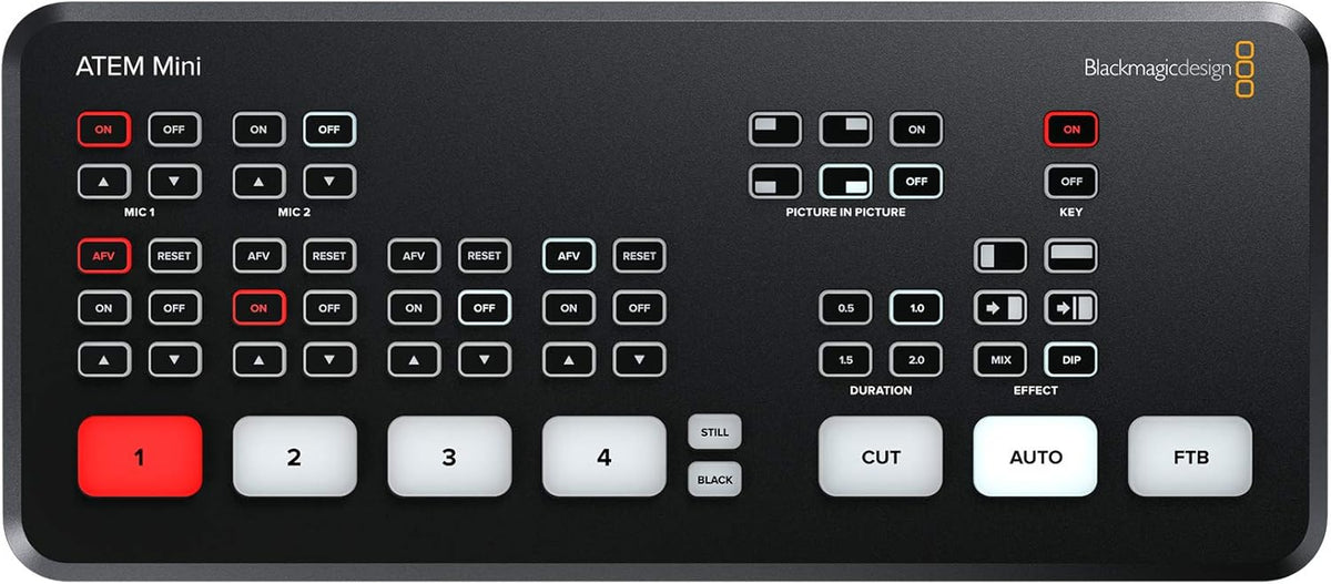 ATEM Mini HDMI Live Stream Switcher Starter Bundle with HDMI Cable, Cat5e Cable, and 5-Pack of Cable Ties H59000