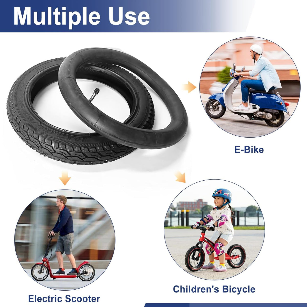 14 Inch Inner Tube with Schrader Valve Stem S4094
