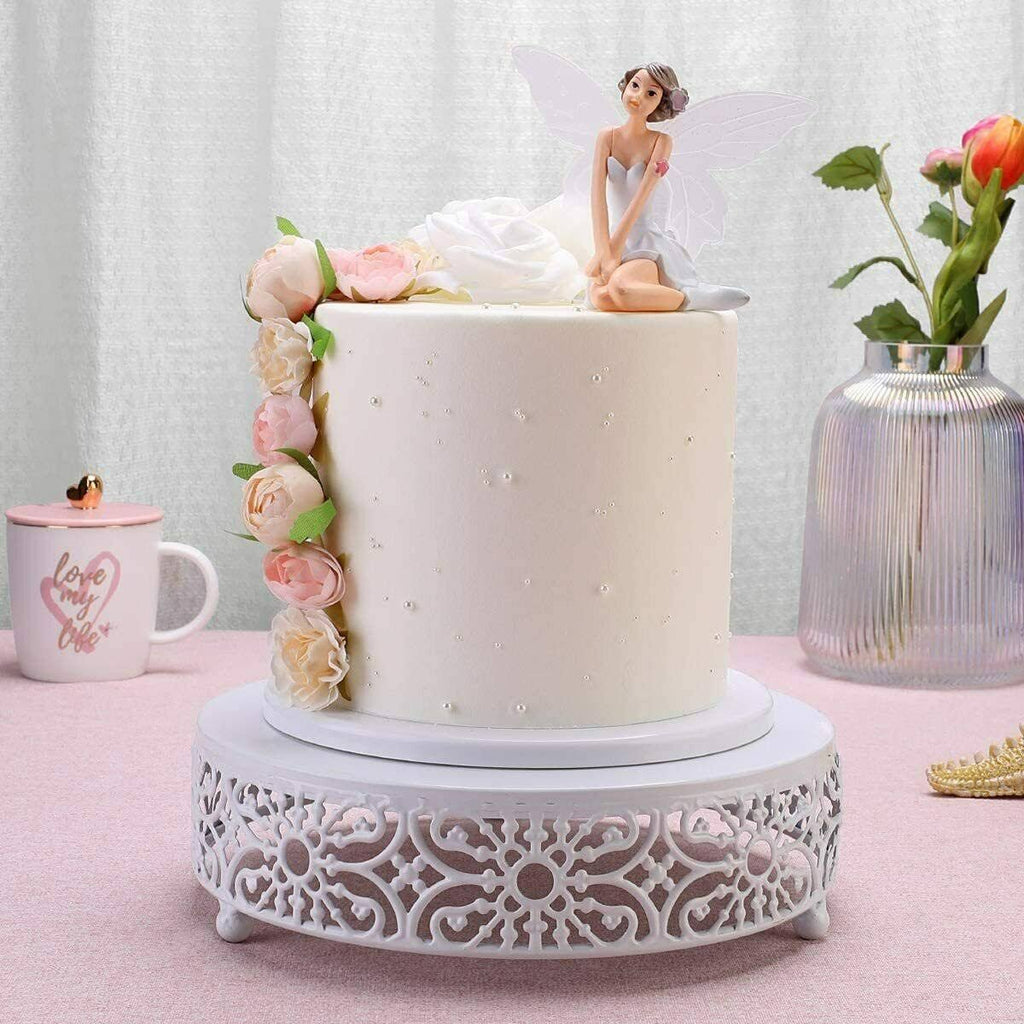 White Metal 3 Piece Cake Stand Set A84157