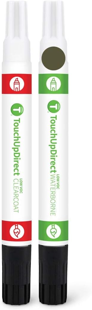Green Metallic Touch Up Paint Pen+Brush Applicator Kit Pack of 2 O6141