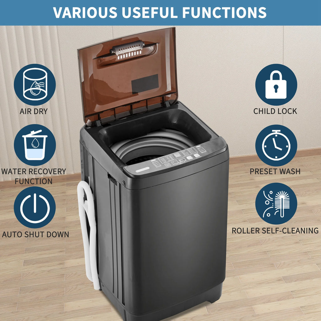 Portable Automatic Washer Machine with Drain Pump 17.6 Pounds P486882