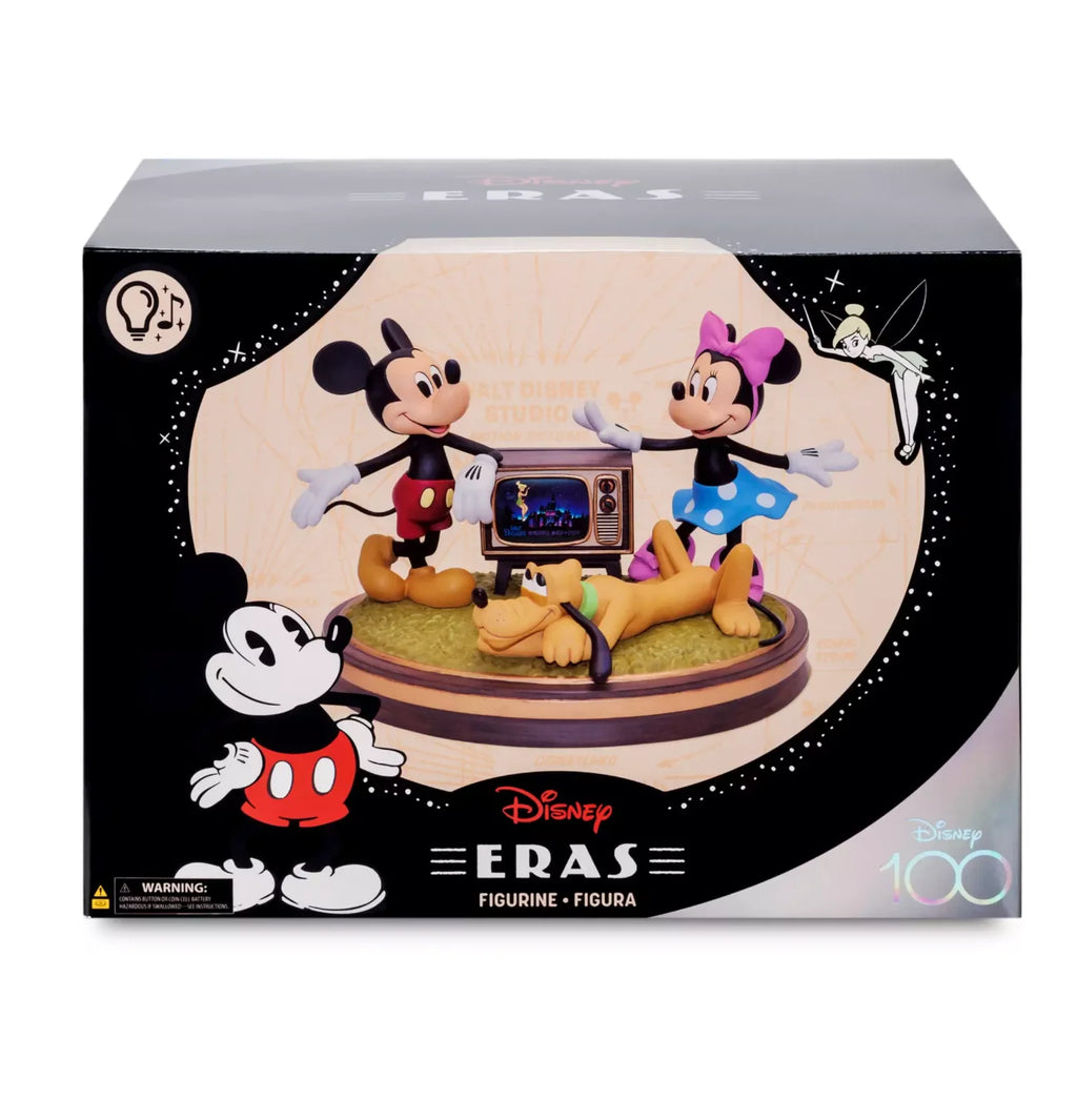 Disney 100 Eras Mickey Minnie Pluto Light-Up Musical Figurine P227748