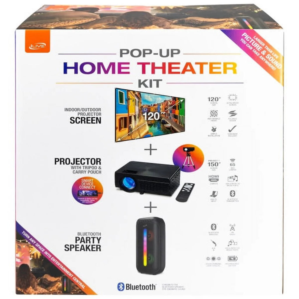 Black Pop-up Movie Theater Kit I403067