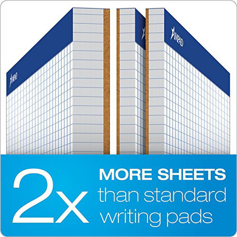 Quadrille Double Pad, 8 1/2 X 11 3/4, White, 2 Pack J57854