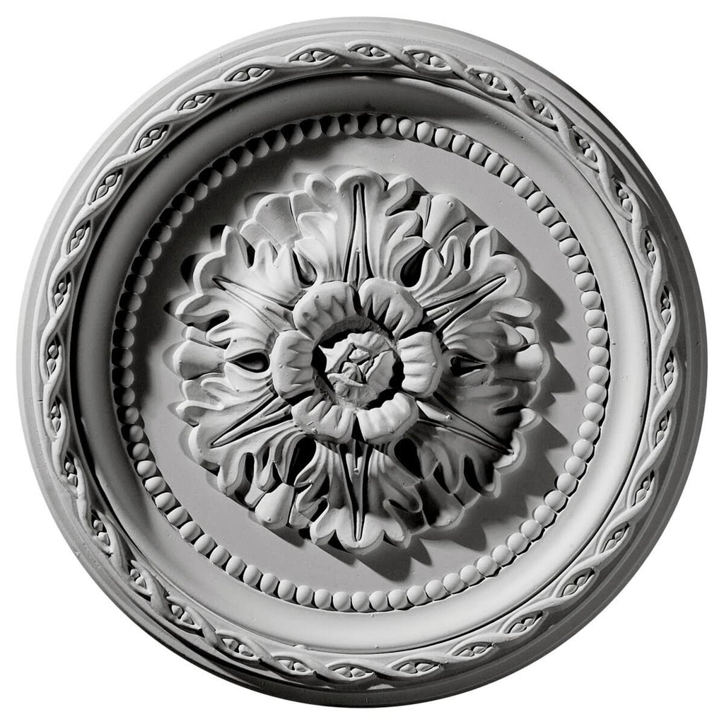11 1/2x22OD x 1x22P Ultra Pure White Ceiling Medallion C5026