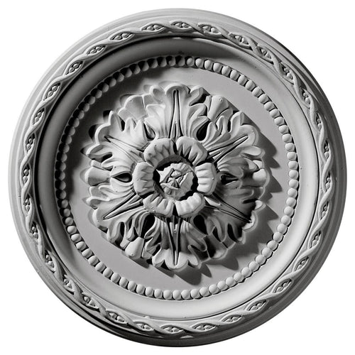 11 1/2x22OD x 1x22P Ultra Pure White Ceiling Medallion C5026