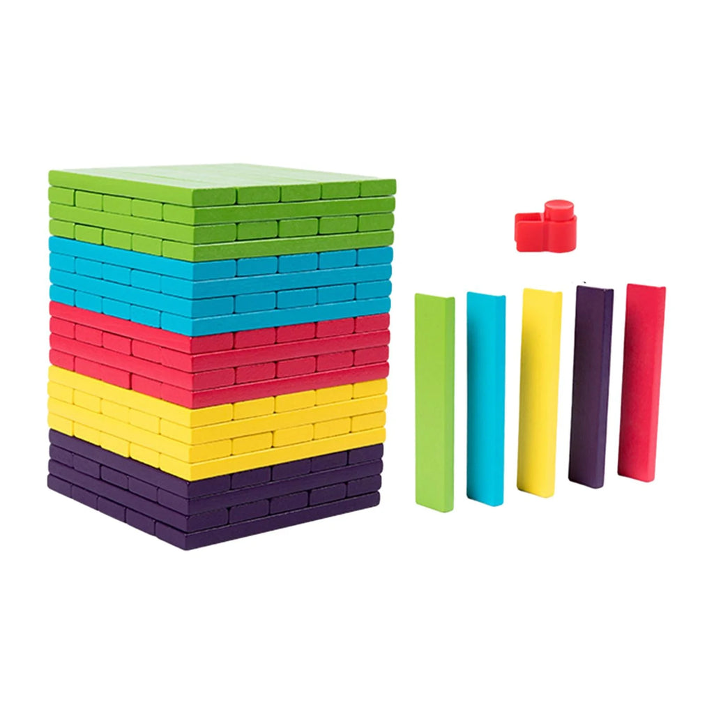 100 Pieces Wooden Stacking Blocks Building Kits Board Game G300