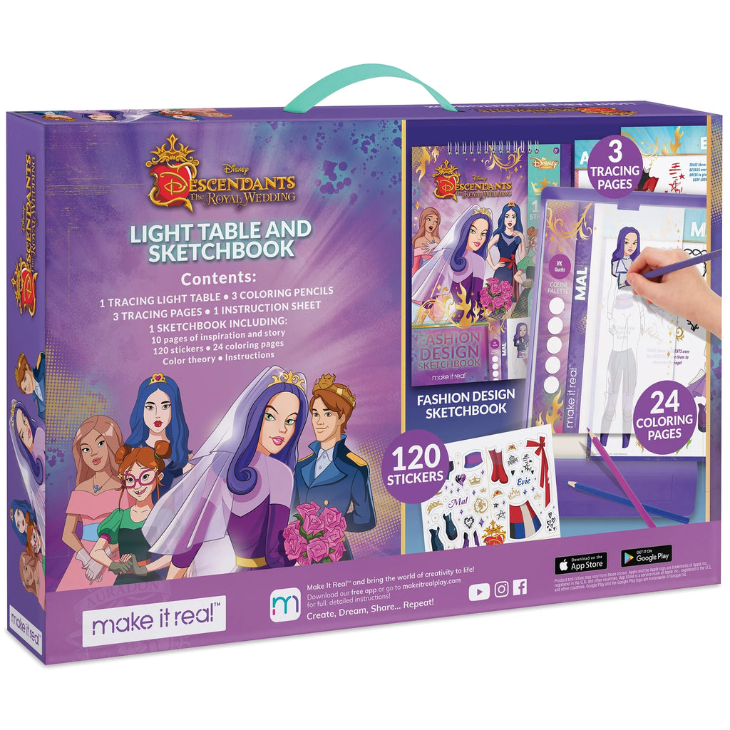 9 Piece Light Table & Sketchbook Set with Stickers & Coloring Pencils H159346