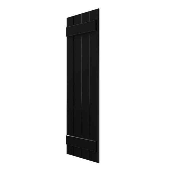 Black Composite Board-n-Batten Shutters, Per Pair P237