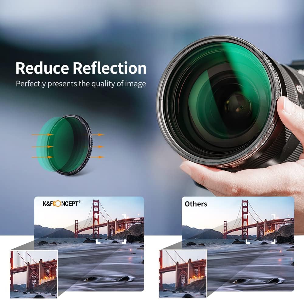 52mm Variable ND3-ND1000 Neutral Density Lens Filter Z623295
