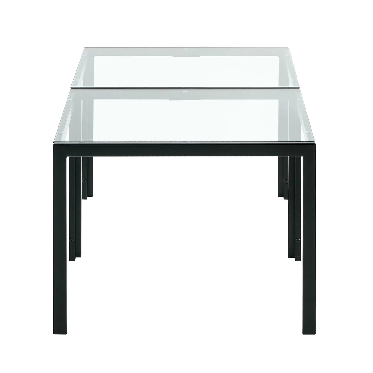 Coffee Table Set of 2 Tempered Glass S354