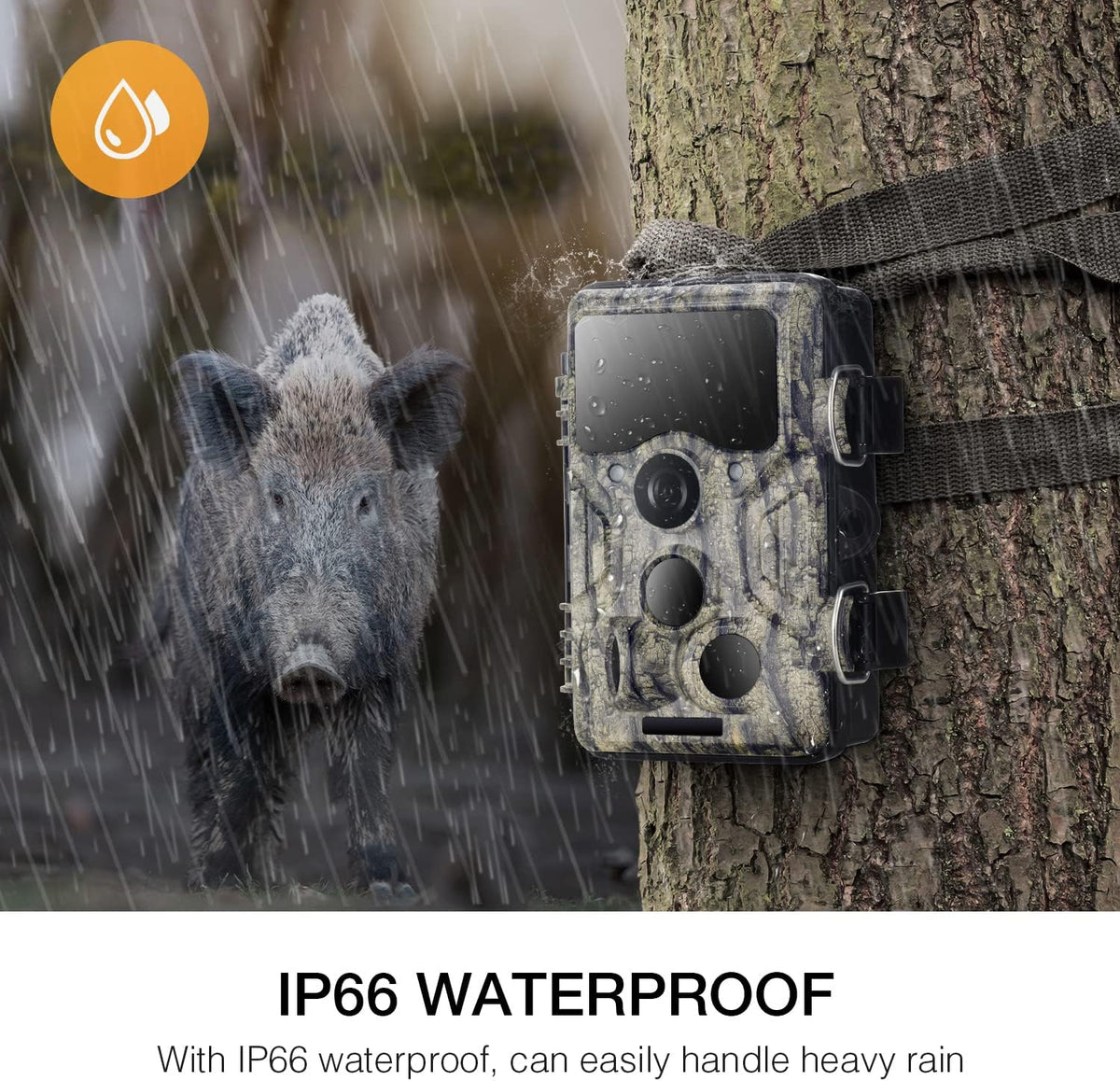 20MP 1296P WiFi Bluetooth Trail Camera with 940nm No Glow IR Night Vision Waterproof V69517