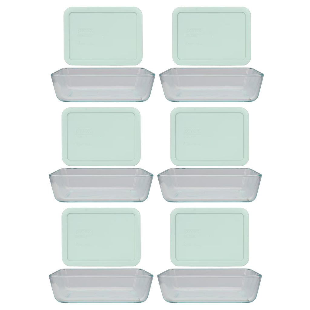 3-Cup Glass Food Storage Dishes with Plastic Lids H826
