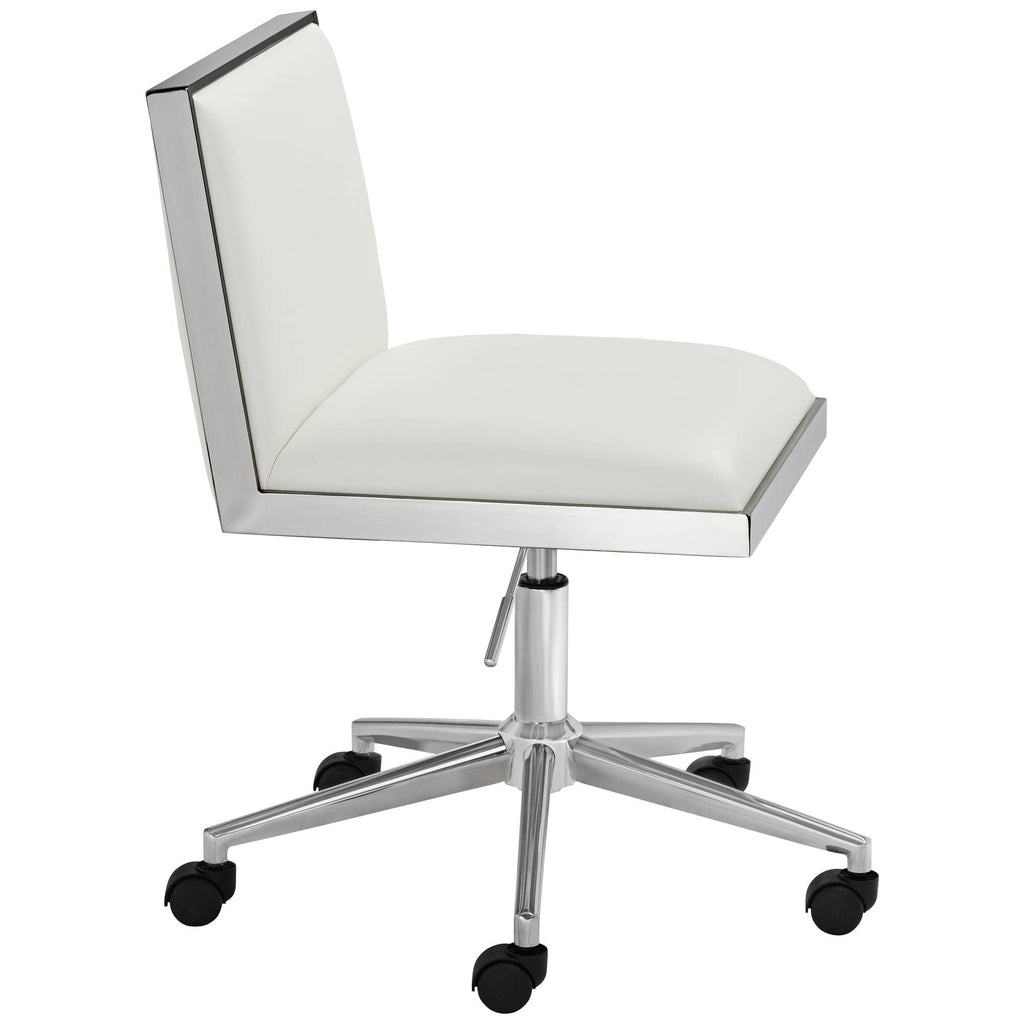 White Adjustable Swivel Office Chair D47031