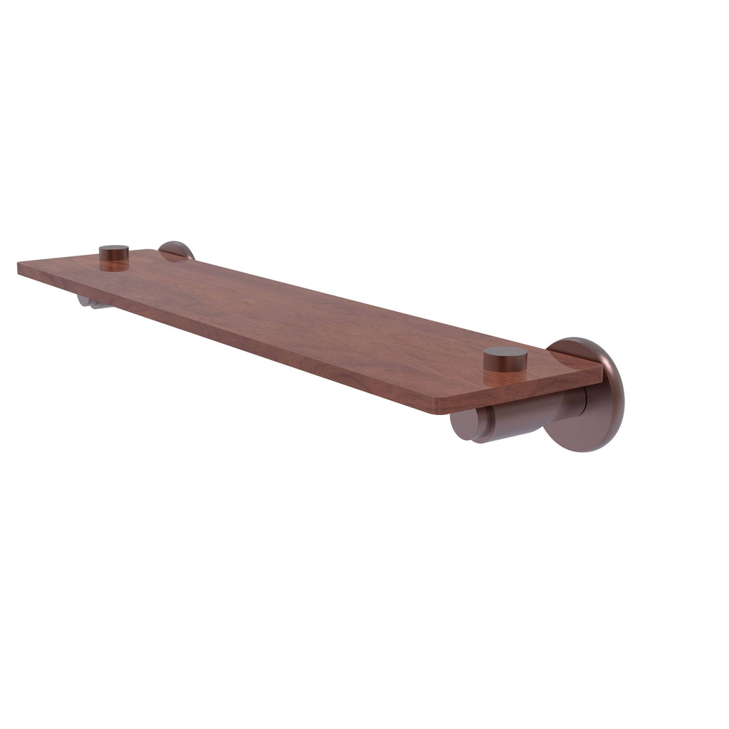 16 inch Solid IPE Ironwood Shelf Satin Nickel P701