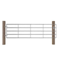 5 Bar Field Gate Steel Silver H3143