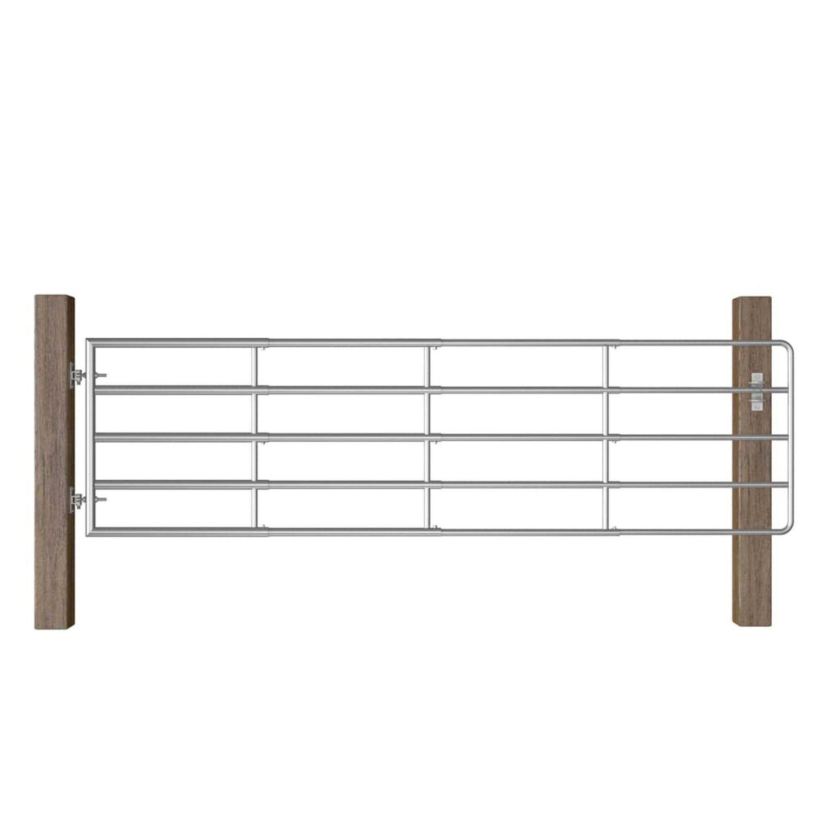5 Bar Field Gate Steel Silver H3143