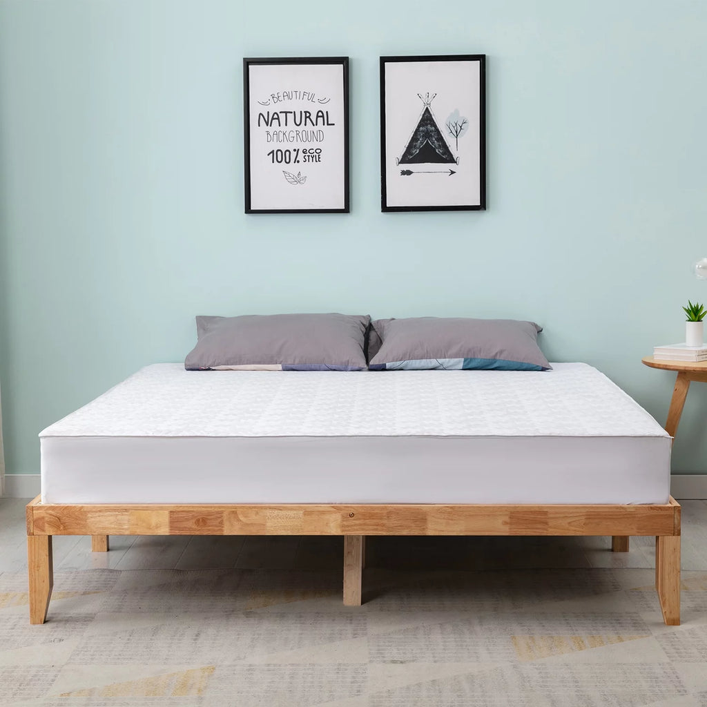 Queen Size 14-Inch Solid Wood Platform Bed J52271