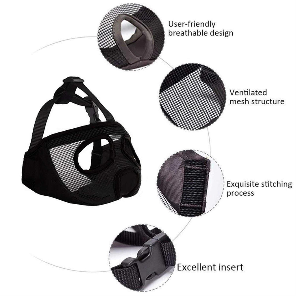 Adjustable Breathable Mesh Short Snout Dog Muzzle I4419