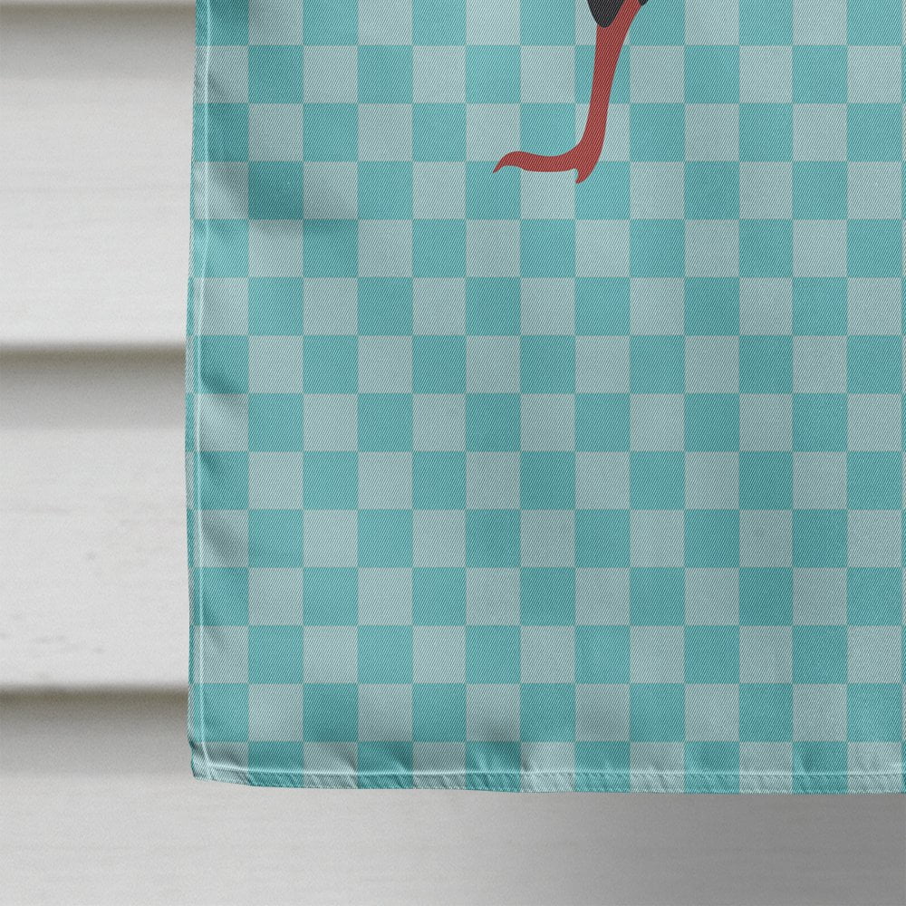 Silver Pheasant Blue Check Flag Canvas House Size Large E969
