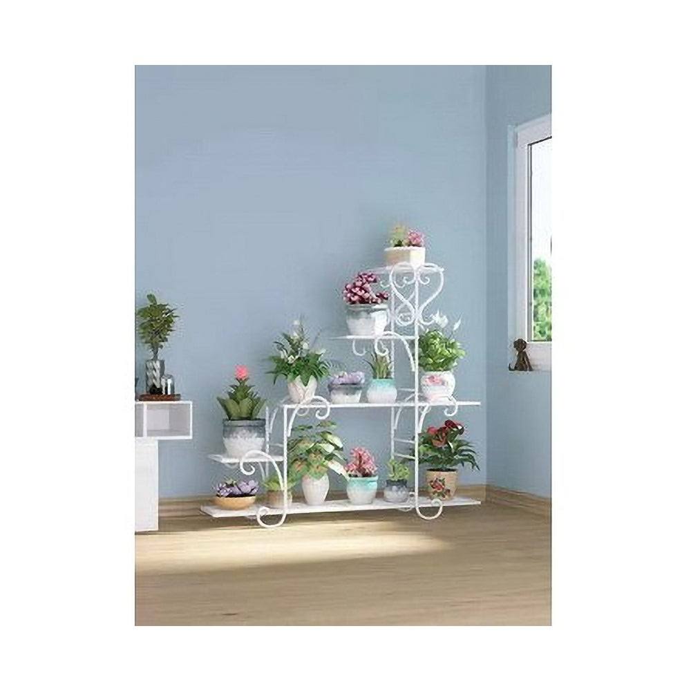 5 Tier Plant Stand Steps White O91348