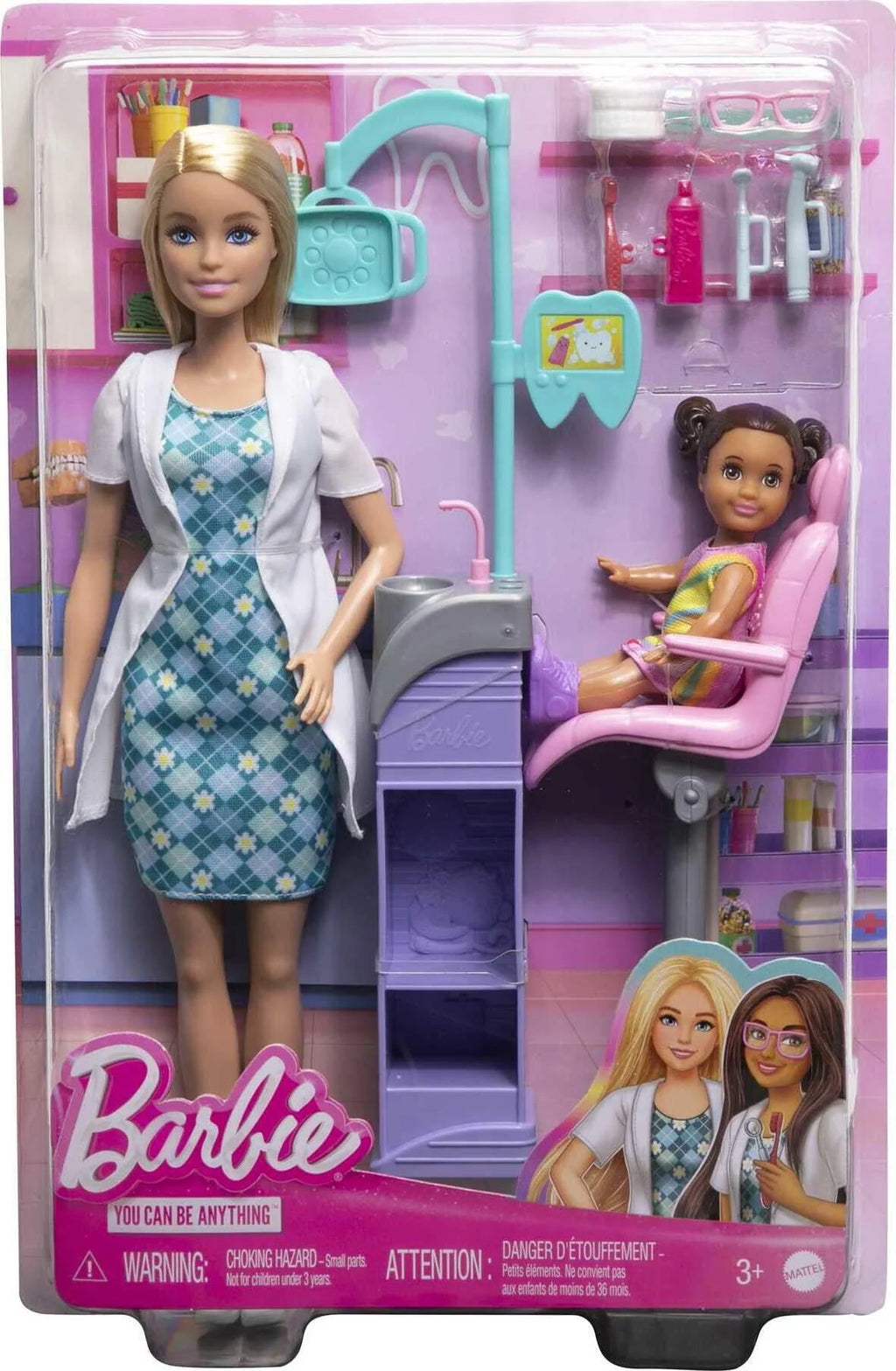 Doll Playset with 2 Dolls, Exam Chair & Dental Tools H87168