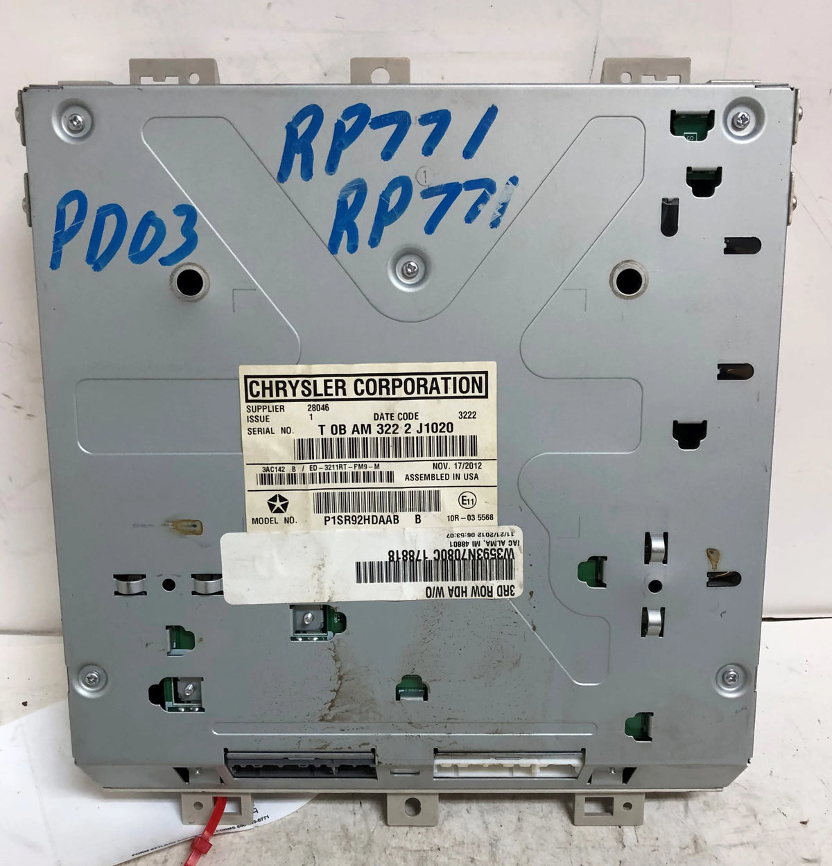 11-13 Dodge Caravan Roof Mounted Entertainment Display Screen C97292