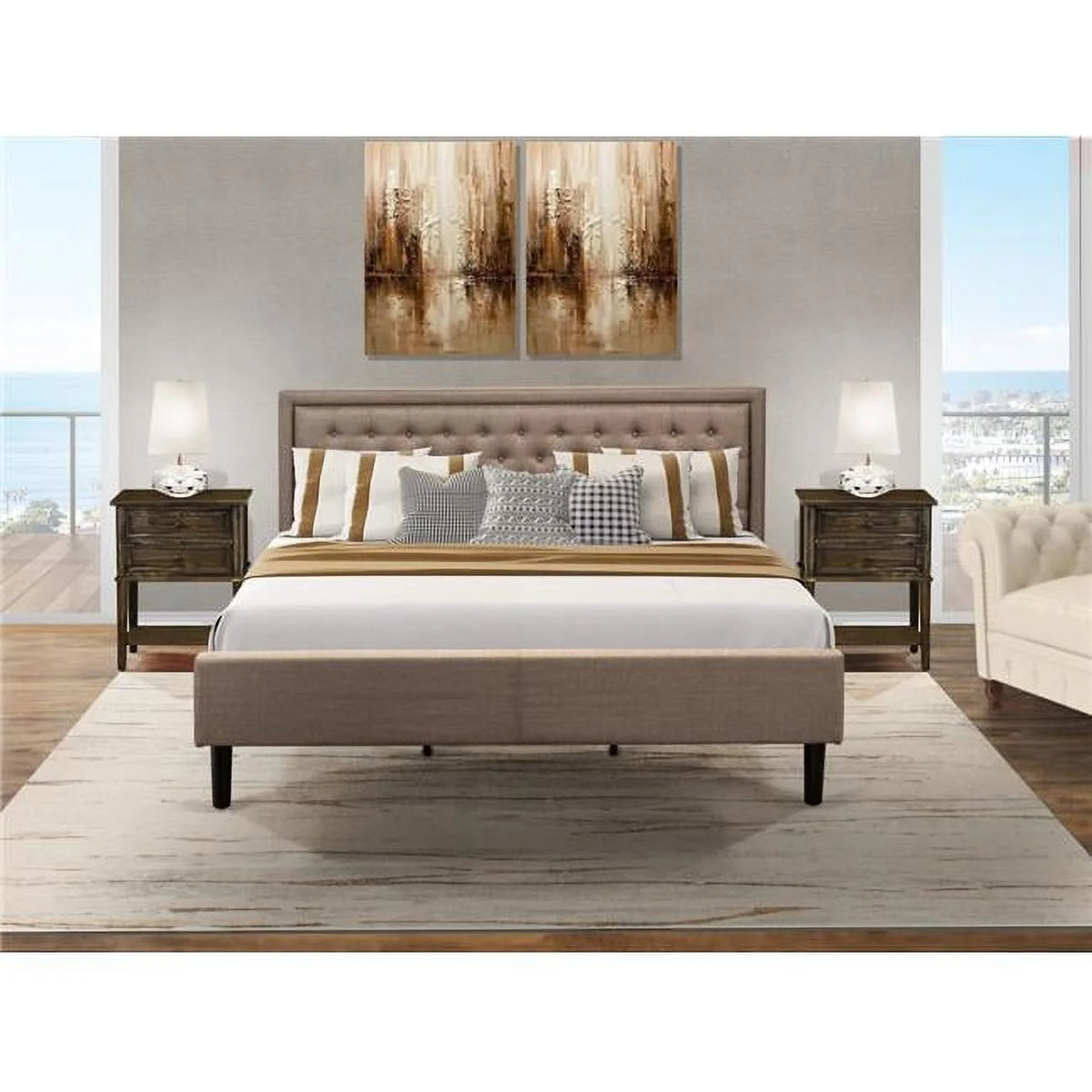 3-piece Wood Platform Bedroom Set Z398