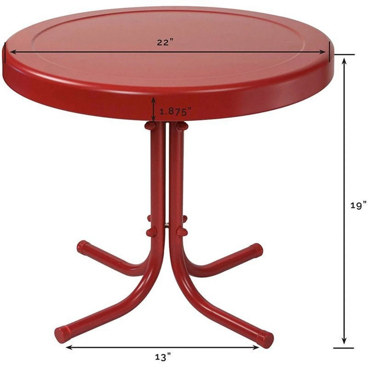 2 Piece Metal Patio End Table Set K9566