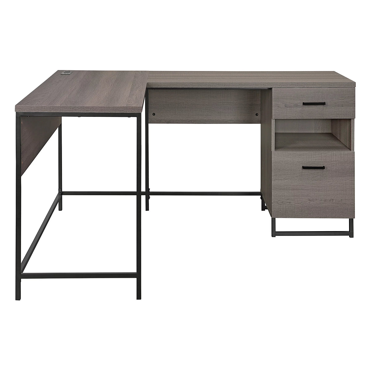 L-Shape Desk with Power and Storage G633