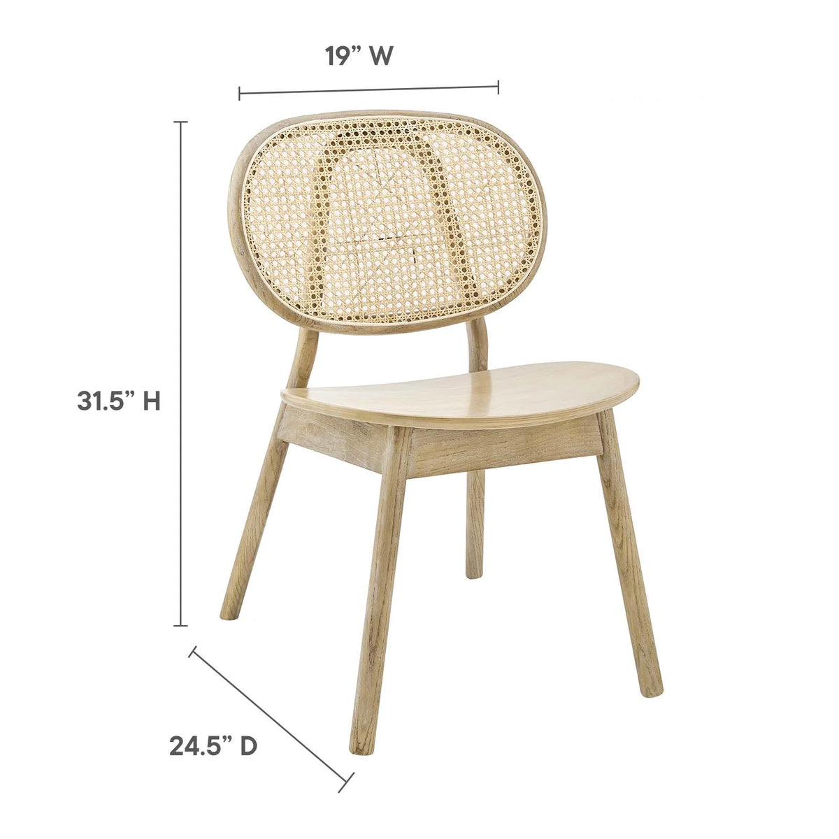 Wood Dining Side Chair Set of 2 in Gray K6356