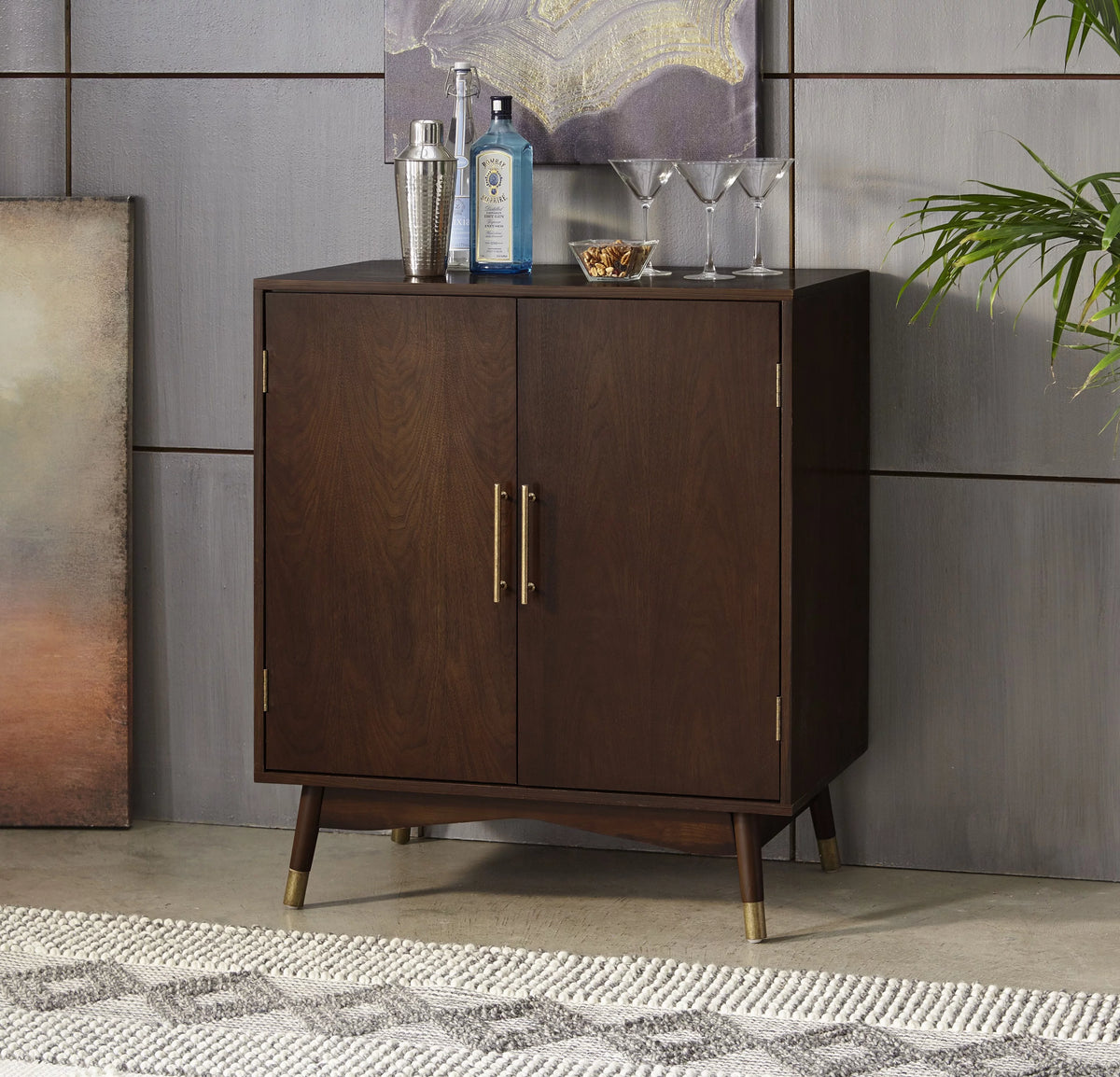 Walnut Bar Cabinet C4846