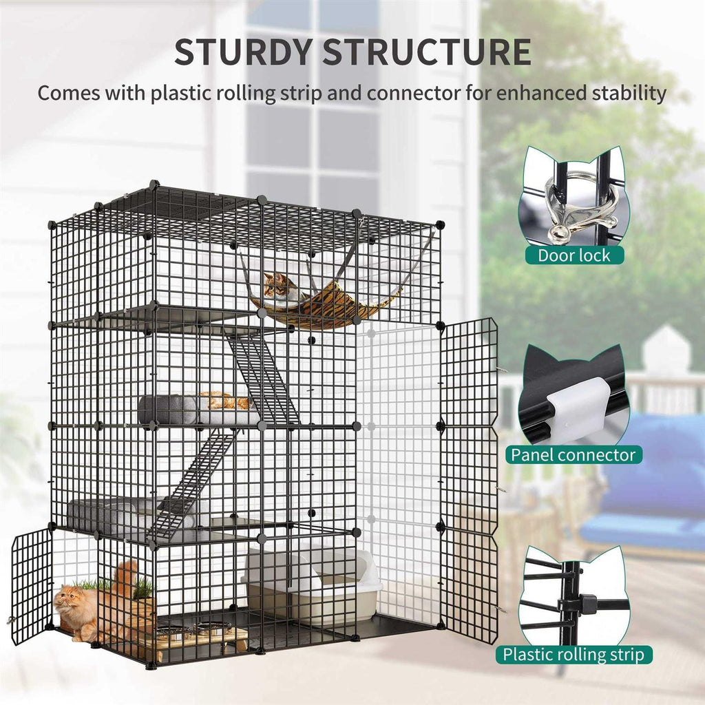 4 Tier Cat Hammock Cat Enclosure J77798
