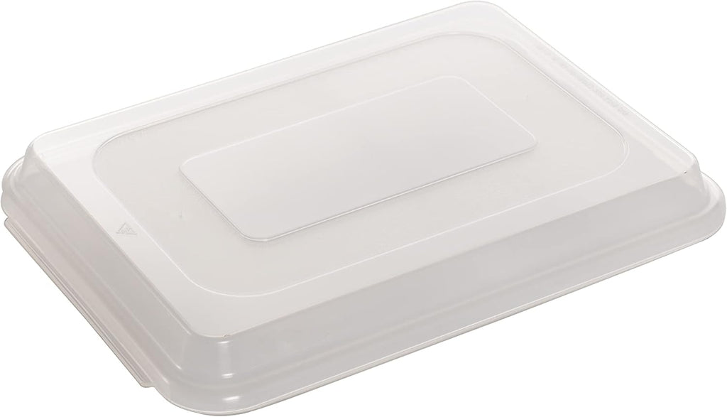 Natural Aluminum Commercial Baker's Quarter Sheet with Lid C76479