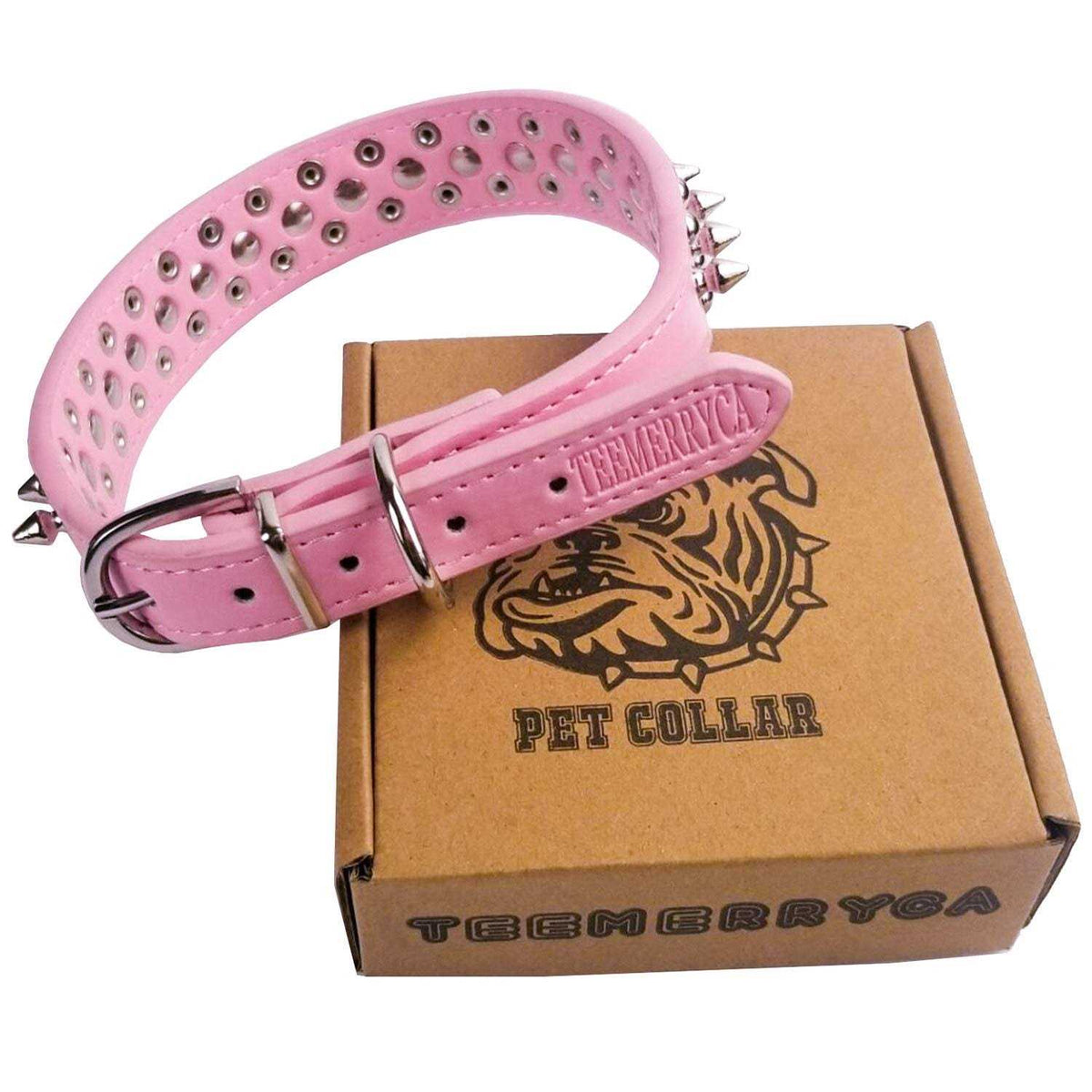 Adjustable Leather Spiked Studded Dog Collar O74922